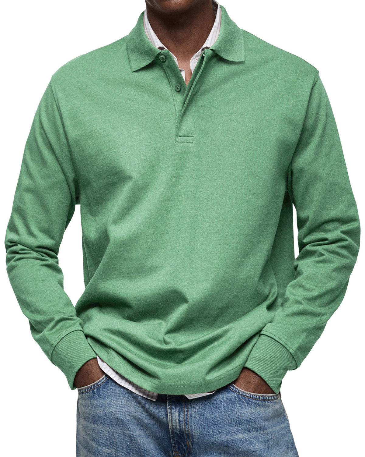 Caleb | Men's Casual Long-Sleeve Polo