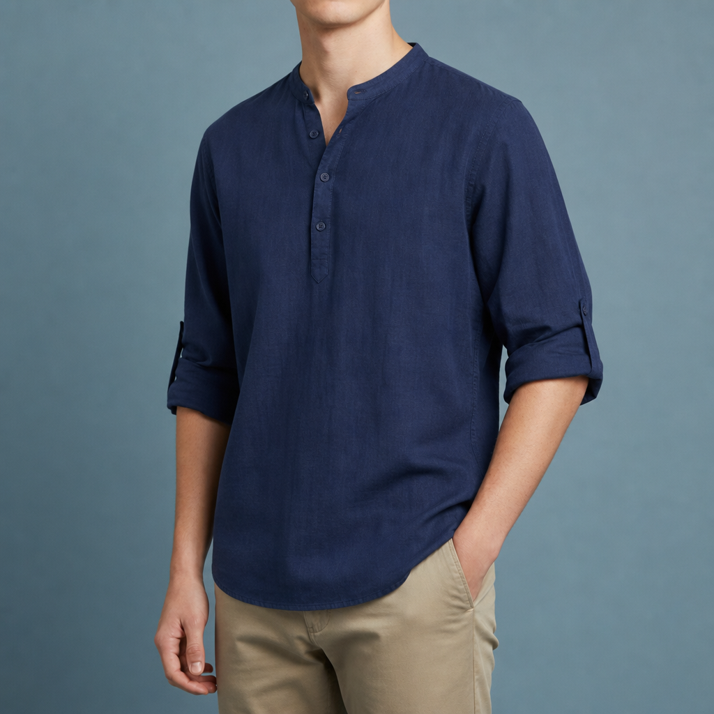 Roussillon Linen Henley Shirt