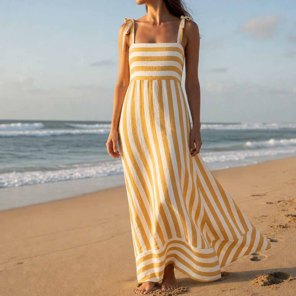 Arles Tie-Strap Maxi Dress
