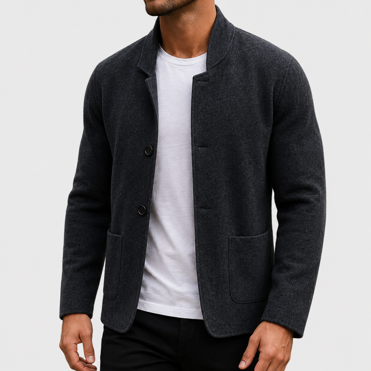 Kiel | Mens Slim Fit Knit Cardigan | Close-Cut Knit Layer for Smart Casual | Gray, Beige, Black and More S-2XL