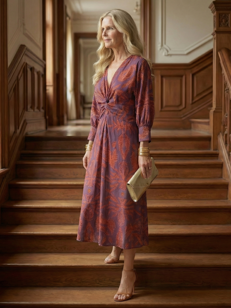 Lune | Natural Crossover Midi Dress™
