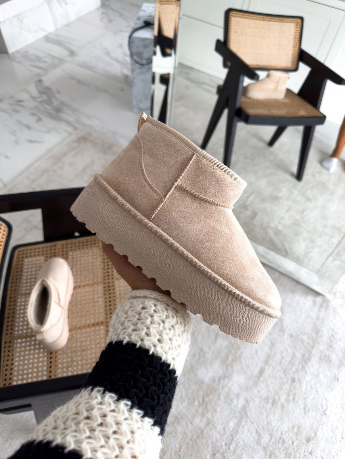 Women's Winter Boots Lined with Soft Wool | Pull-On Platform Shaft and Fold-Over Front Flap | Sizes 5.5-9.5, 4 Colors