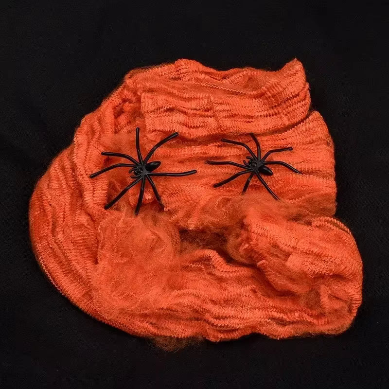 Halloween's Realistic Stretchable Spider Web Home Decoration