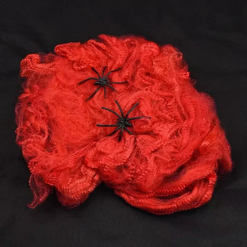 Halloween's Realistic Stretchable Spider Web Home Decoration