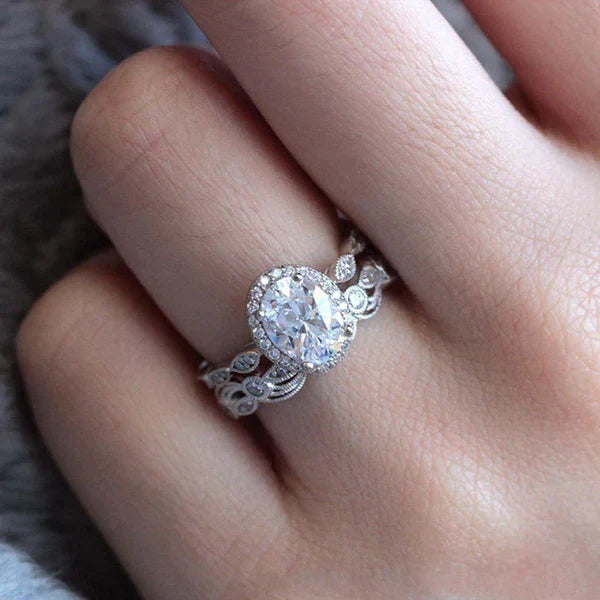 White Gold Statement Ring
