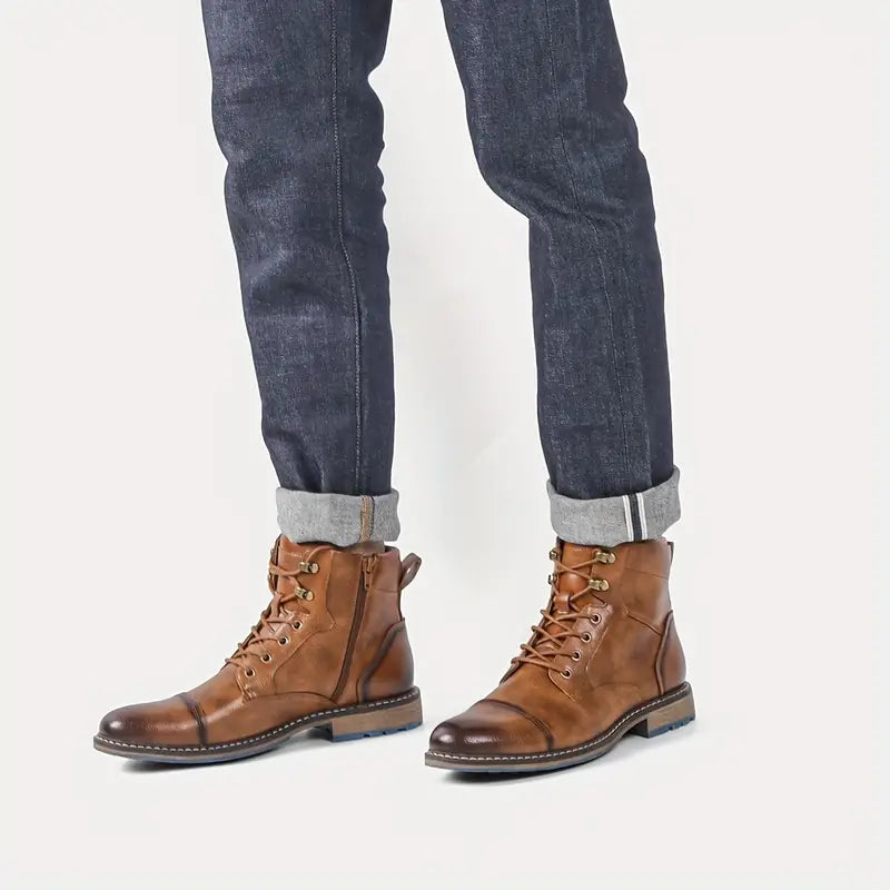 Nathan | Voyager Durable Leather-Like Boots
