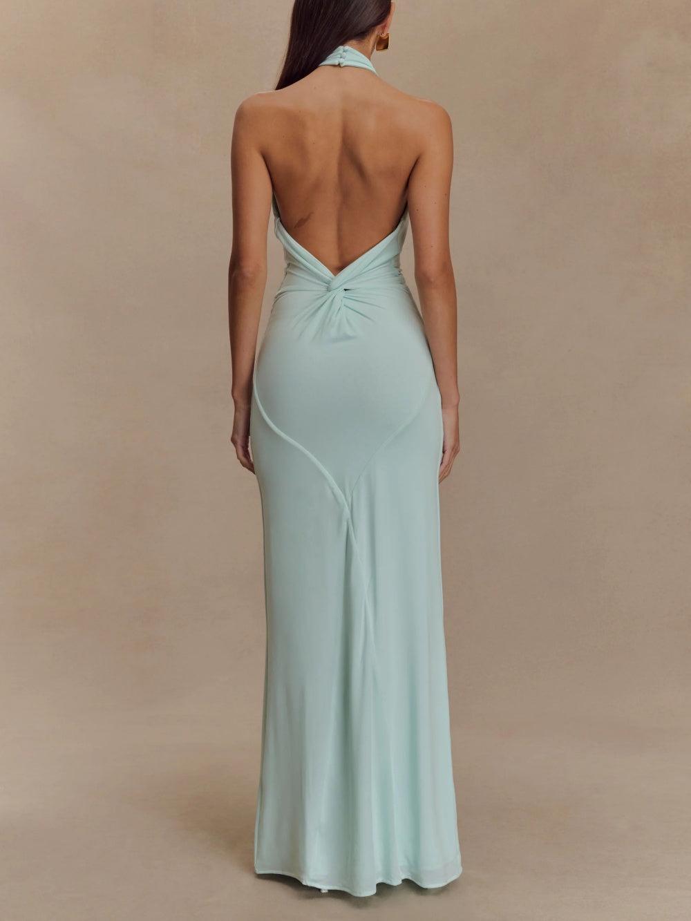 Women's Maxi Sundress | Halter Open Back