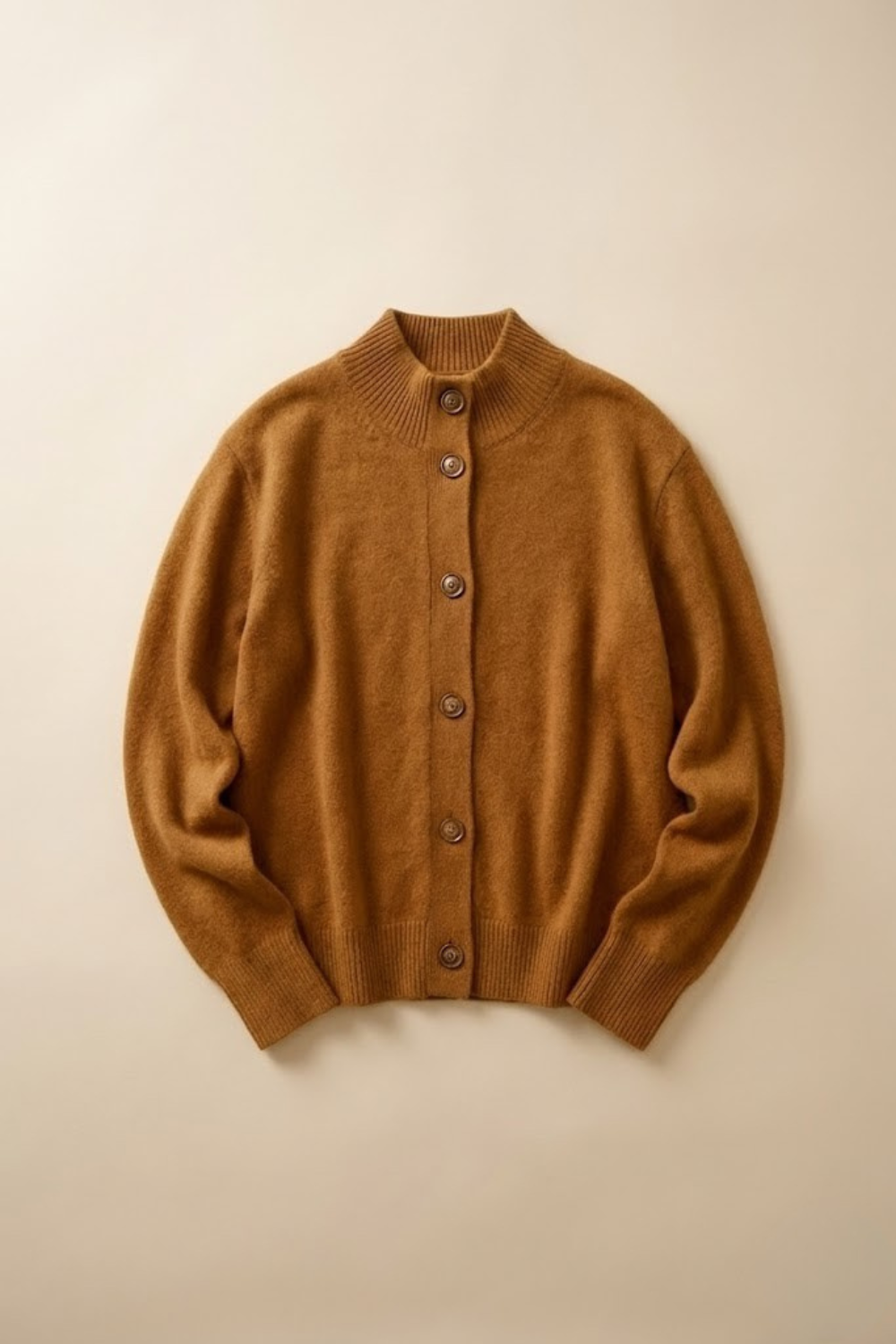 Lindsey | Womens Cashmere Blend Cardigan with Statement Buttons | Half-High Neck, Machine Washable | in 4 Colors XS-3XL
