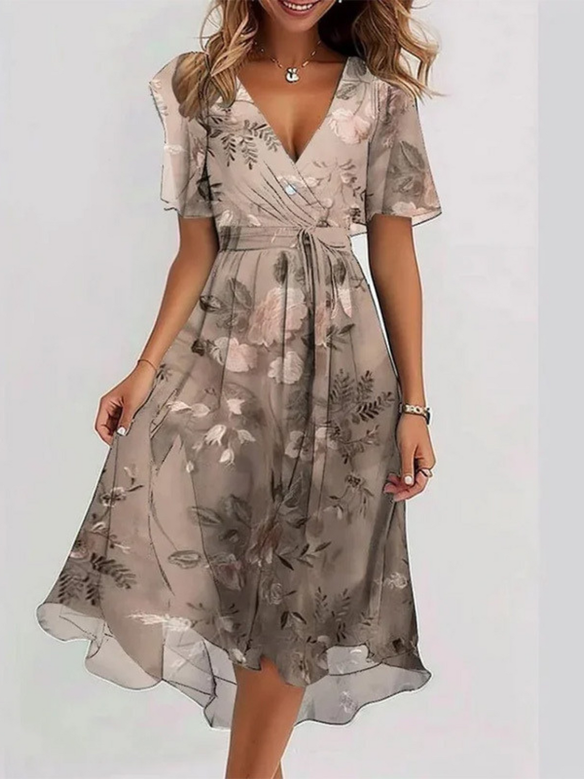 Matilda | Women's Relaxed-Fit Boho Dress With Belly Cover