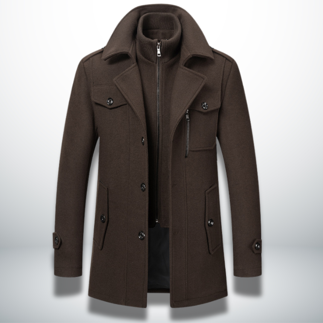 Felix | Mens Smart-Casual Coat with Button Front — Classic Silhouette in 5 Colors M–5XL | Westmere