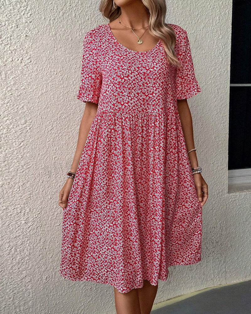 Gia – Elegant Floral Midi Dress