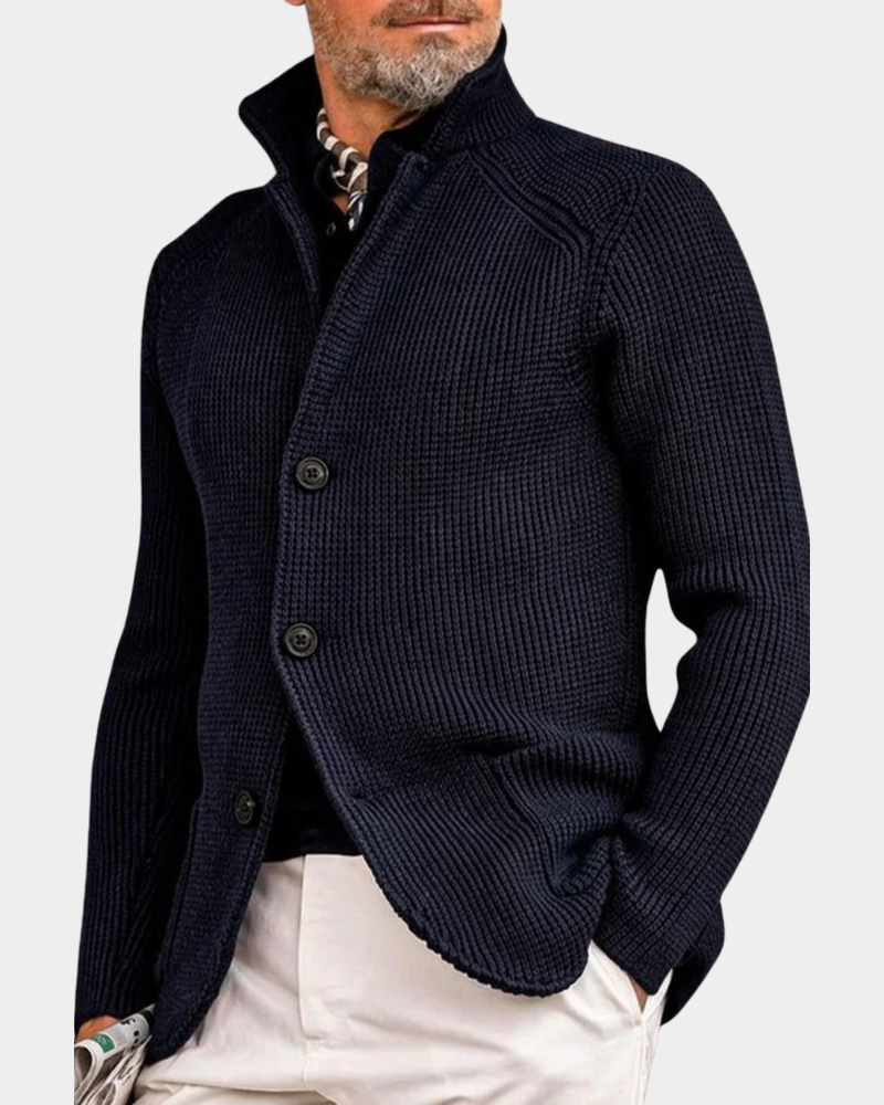Henry | Mens Cardigan Coat with Room for Layers | Soft Breathable Feel, Warm | Navy, Black, Gray and More S-3XL