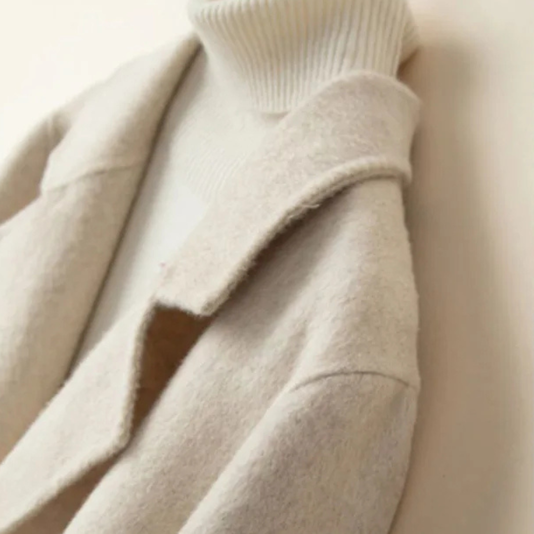 Women's Coat with Button Front and Cuffs | For Winter | Size M-3XL | Beige, Camel, Taupe
