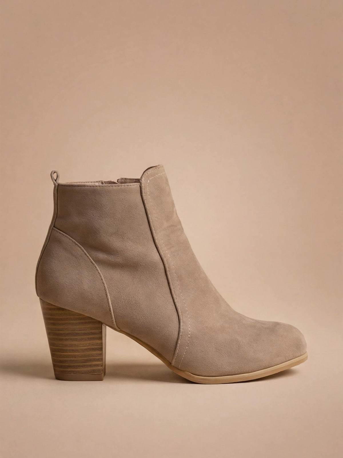 Silvana Suede Block Heel Ankle Boots