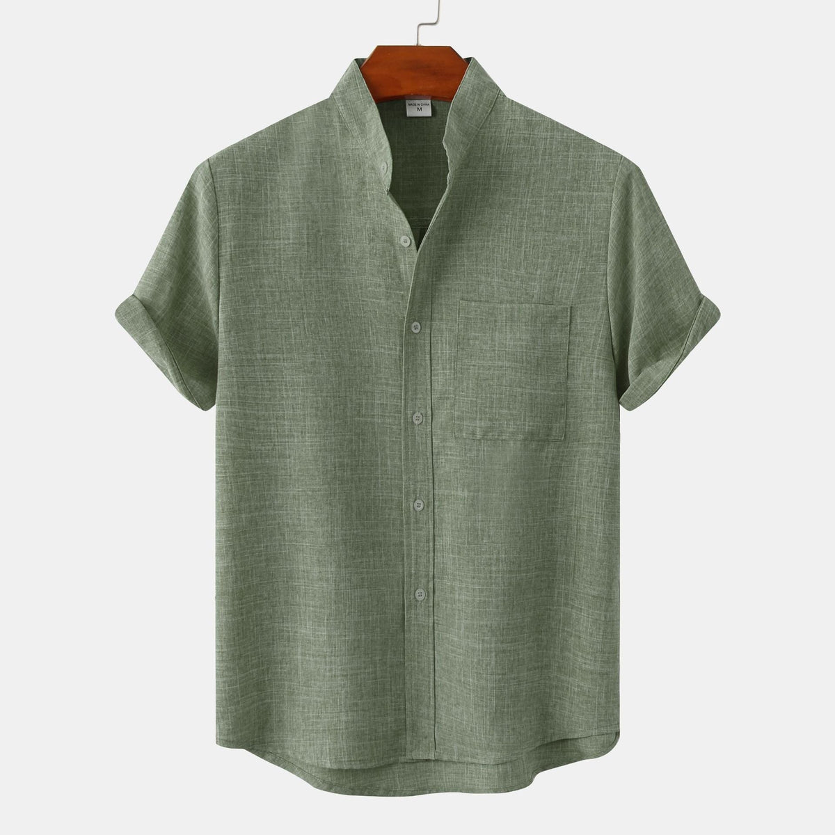 Benjamin · Solid Cotton Button-Down Shirt