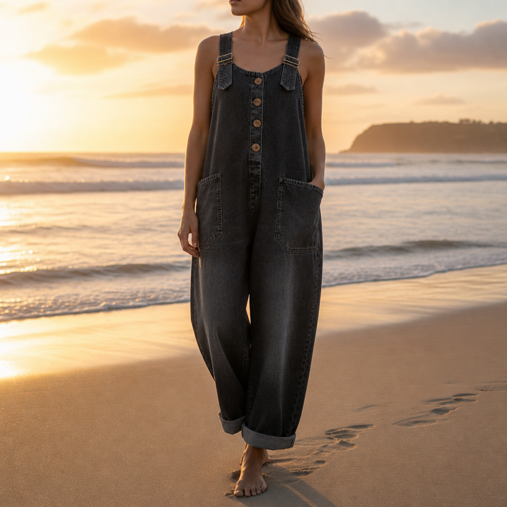 Figueres Relaxed Denim Overalls