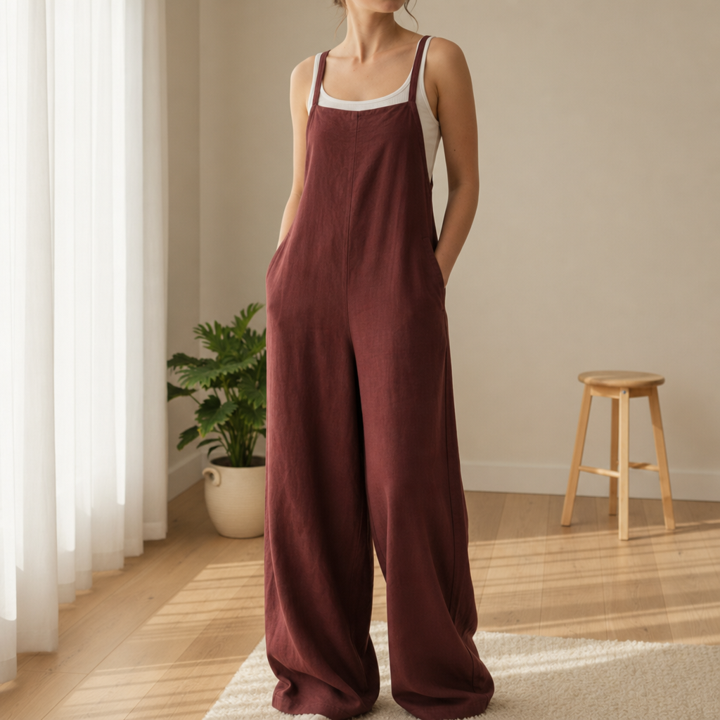 Corte Linen Bib Overall Jumpsuit
