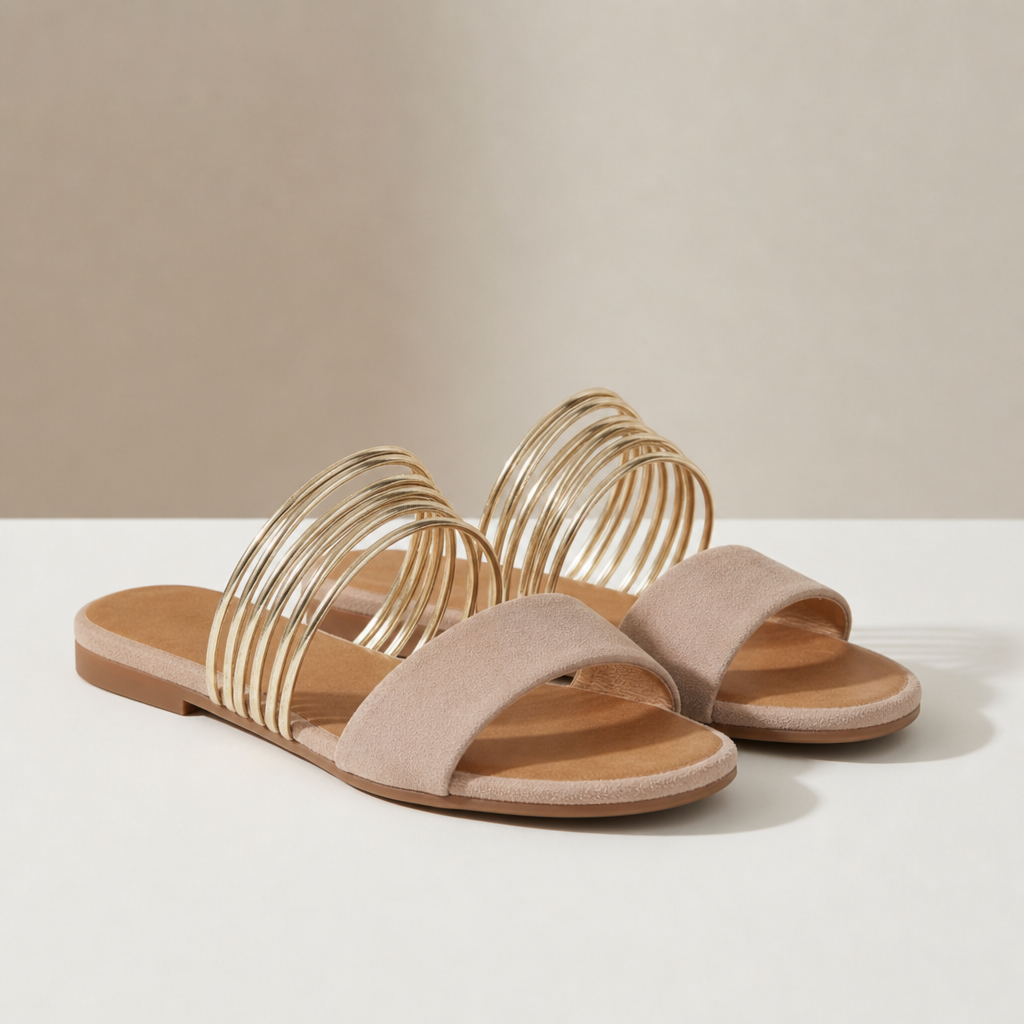 Birgu Gold Multi-Strap Slides