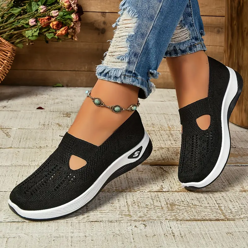 Women's Mesh Slip-On Sneakers Breathable Lightweight