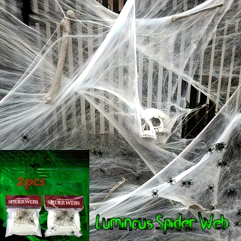 Halloween's Realistic Stretchable Spider Web Home Decoration