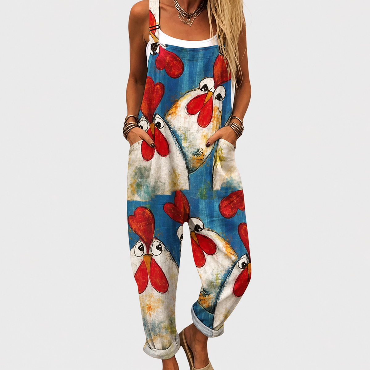 Teresa | Wide Tuscan-Style Printed Jumpsuit