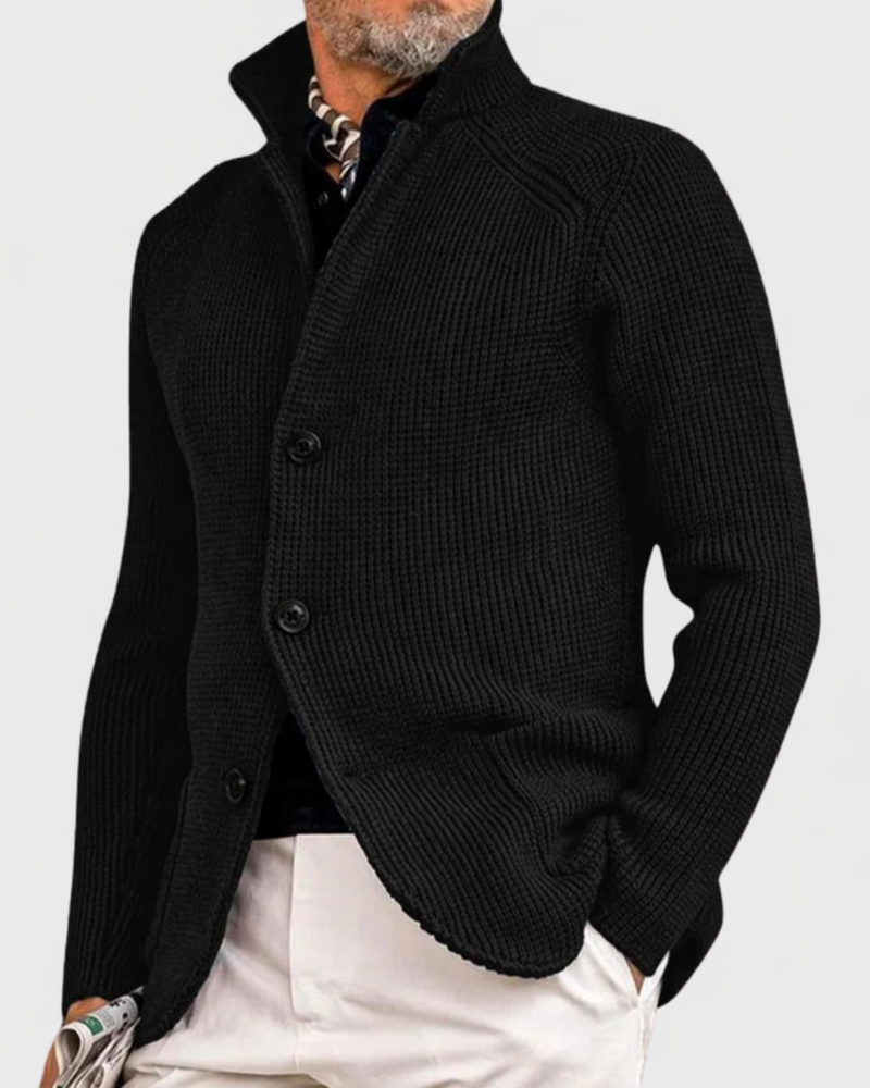 Henry | Mens Cardigan Coat with Room for Layers | Soft Breathable Feel, Warm | Navy, Black, Gray and More S-3XL
