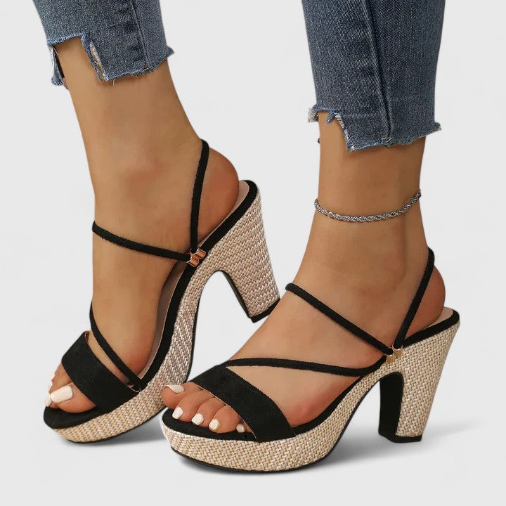 Justyna | Elegant Orthopedic Heels in Black and White