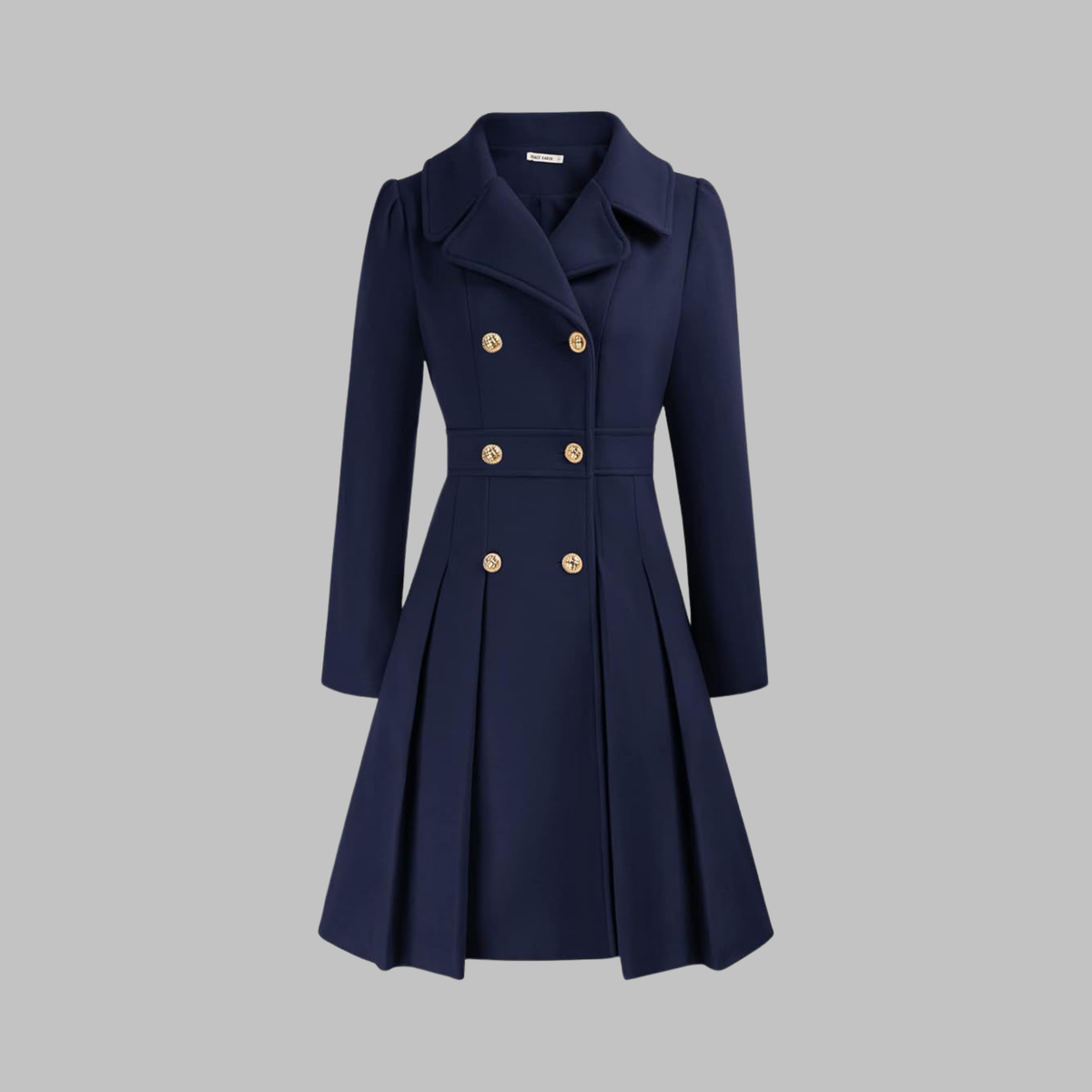 Dami | Womens Double Button Coat with Long Sleeves | Classic Layering Coat | Beige, Camel, Black and More S-3XL