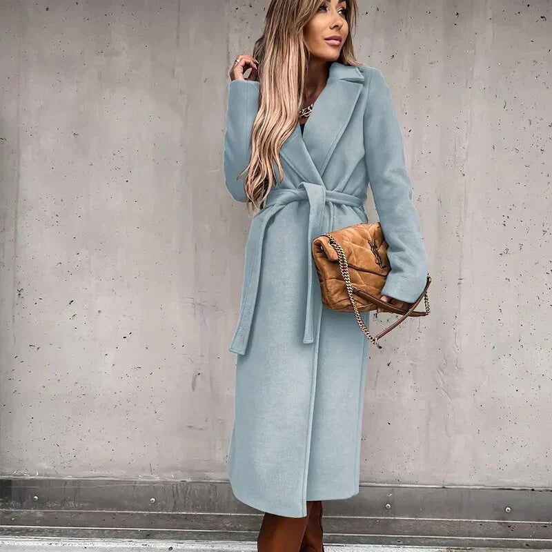 Women's Relaxed Winter Coat – Tailored Long Overcoat