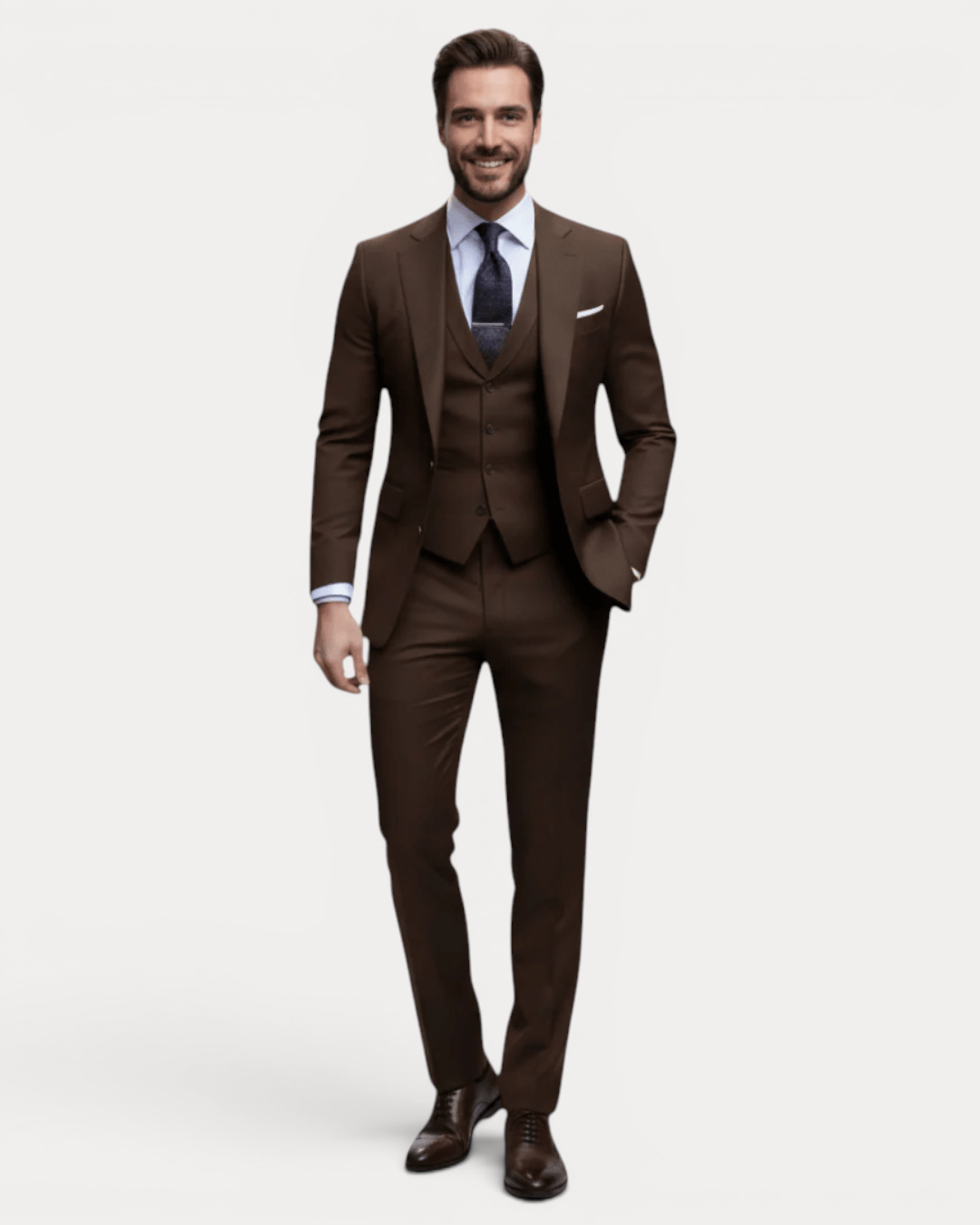 Men's Three-Piece Suit, Notched Lapels, Tailored Fit