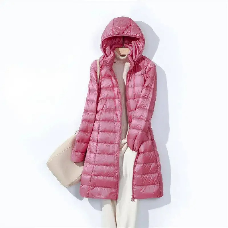 Women's Hooded Quilted Puffer Coat Long Down Jacket