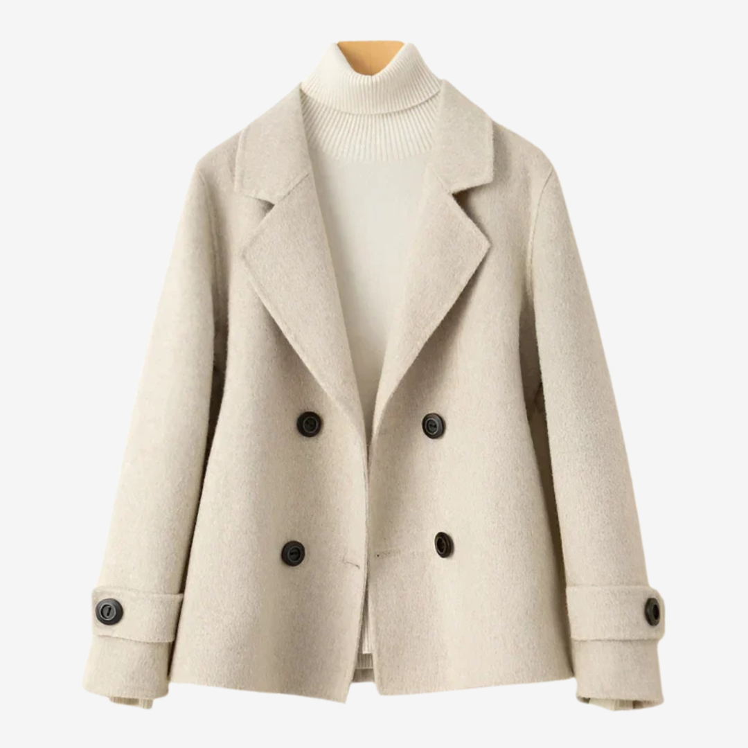 Women's Coat with Button Front and Cuffs | For Winter | Size M-3XL | Beige, Camel, Taupe