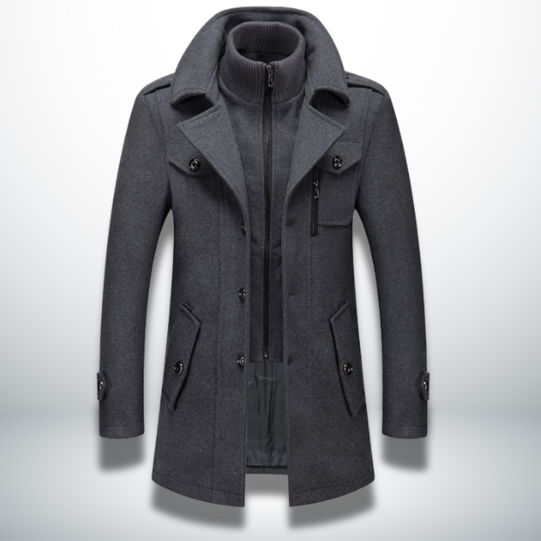 Felix | Mens Smart-Casual Coat with Button Front — Classic Silhouette in 5 Colors M–5XL | Westmere