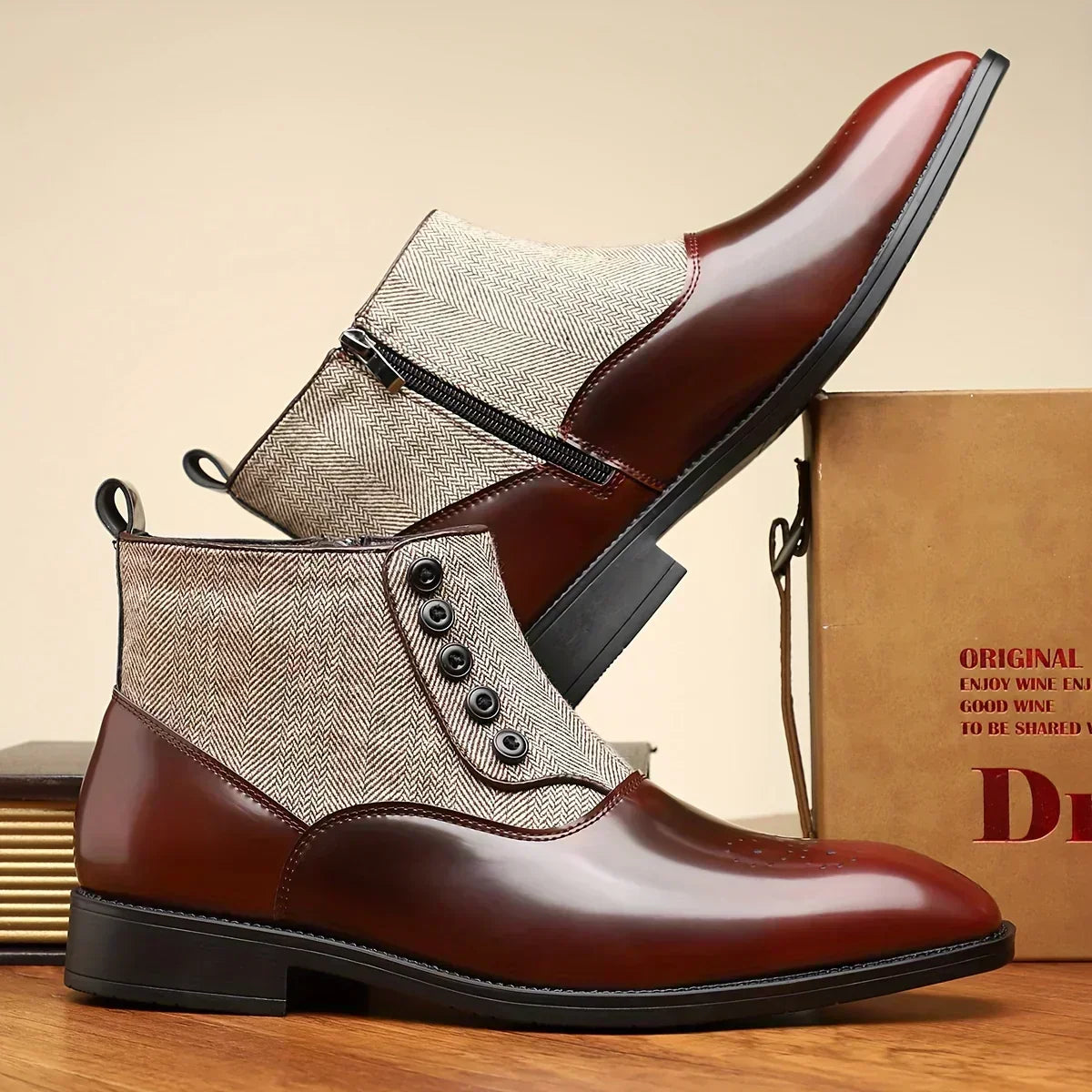 Gerald Wentworth | Men's leather-like Chelsea boots