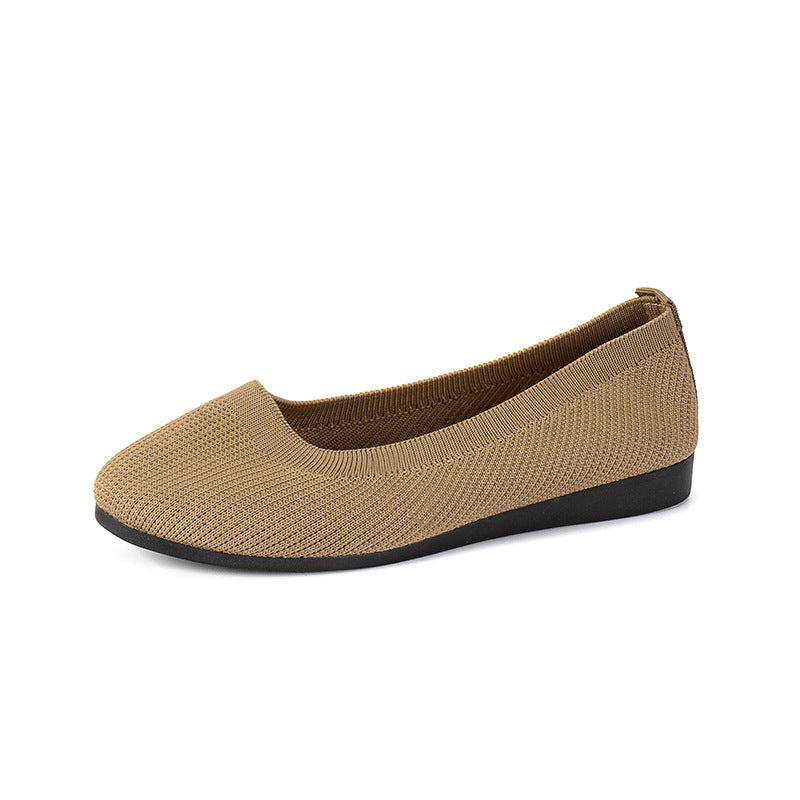 Women's Ribbed Slip-On Flats with Arch Support
