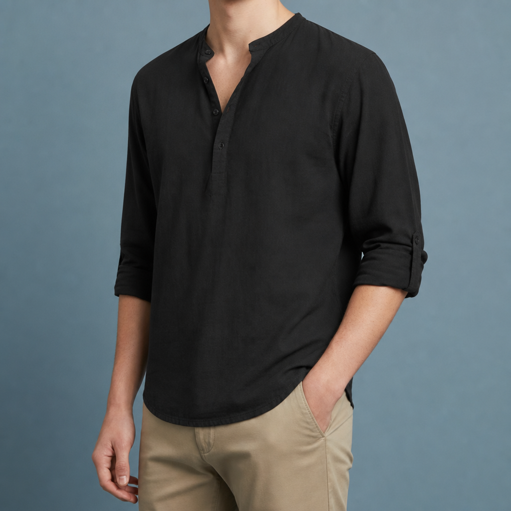 Roussillon Linen Henley Shirt