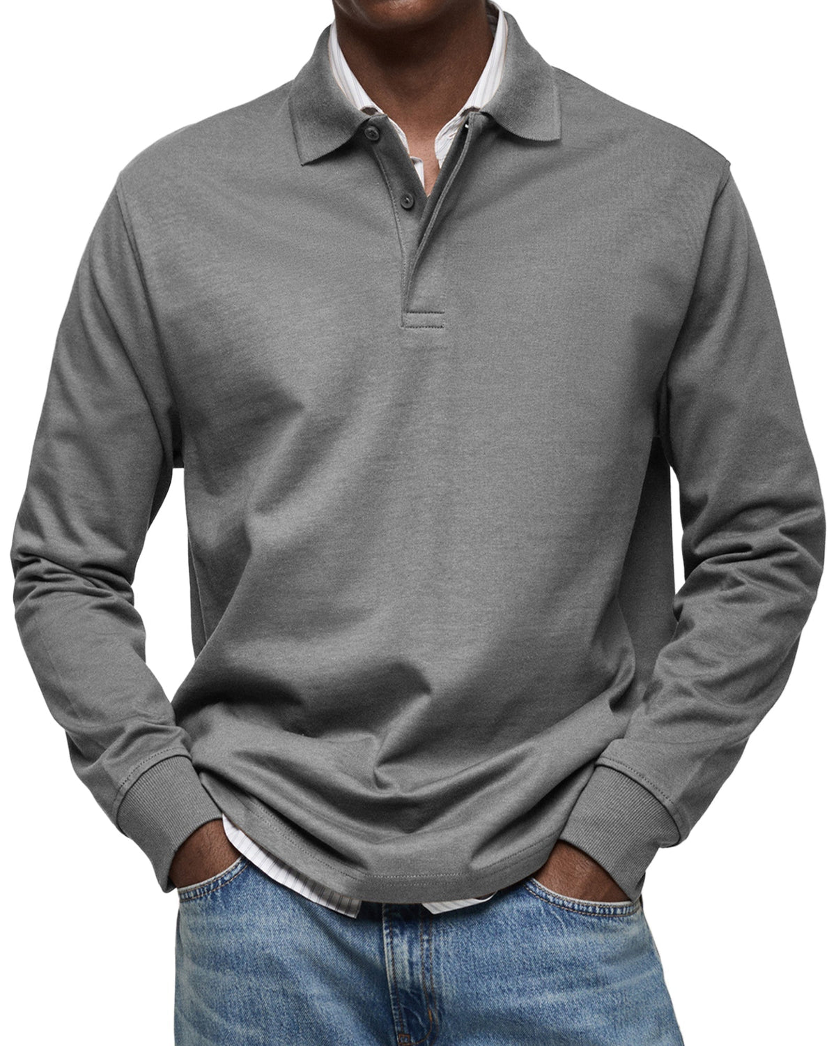 Caleb | Men's Casual Long-Sleeve Polo