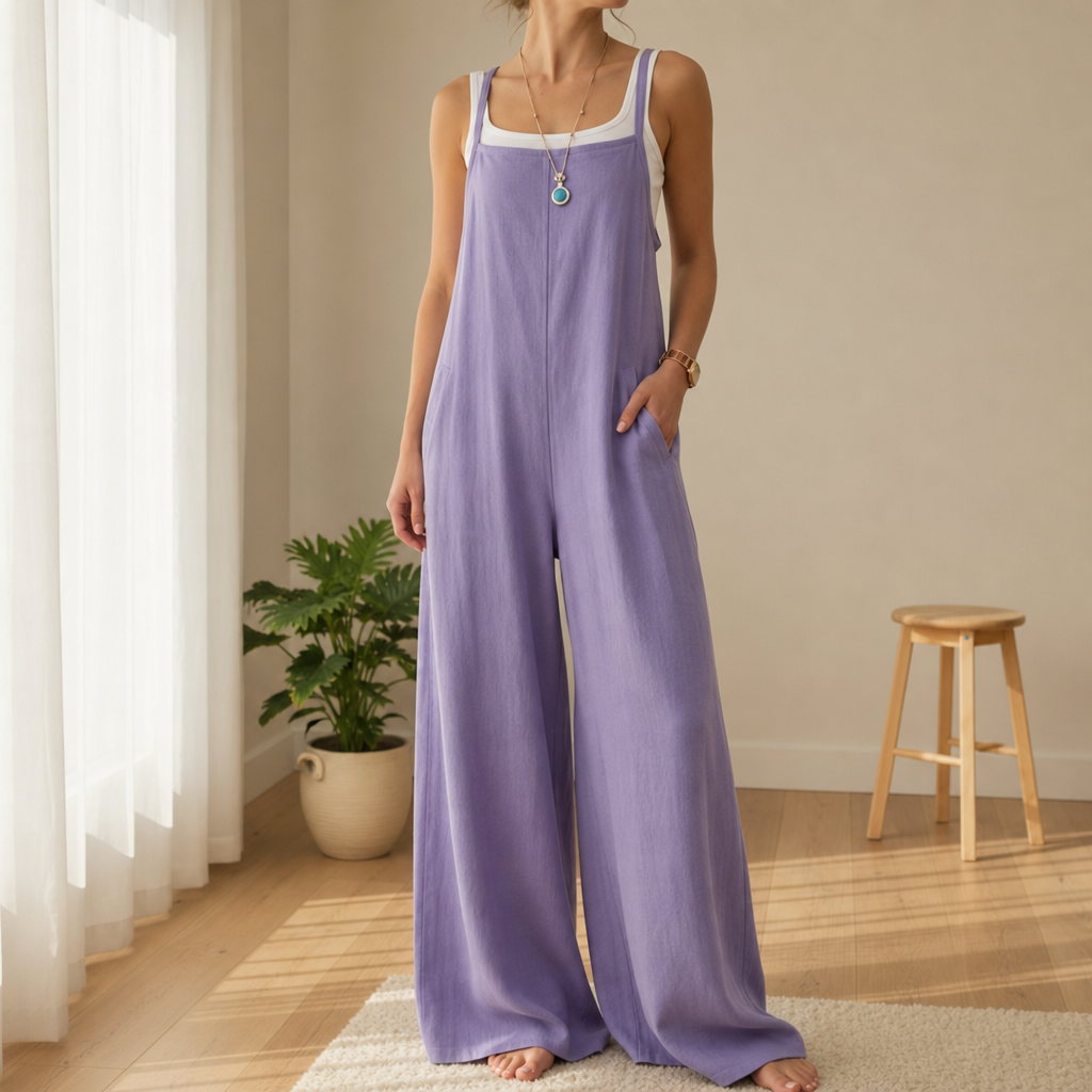 Corte Linen Bib Overall Jumpsuit