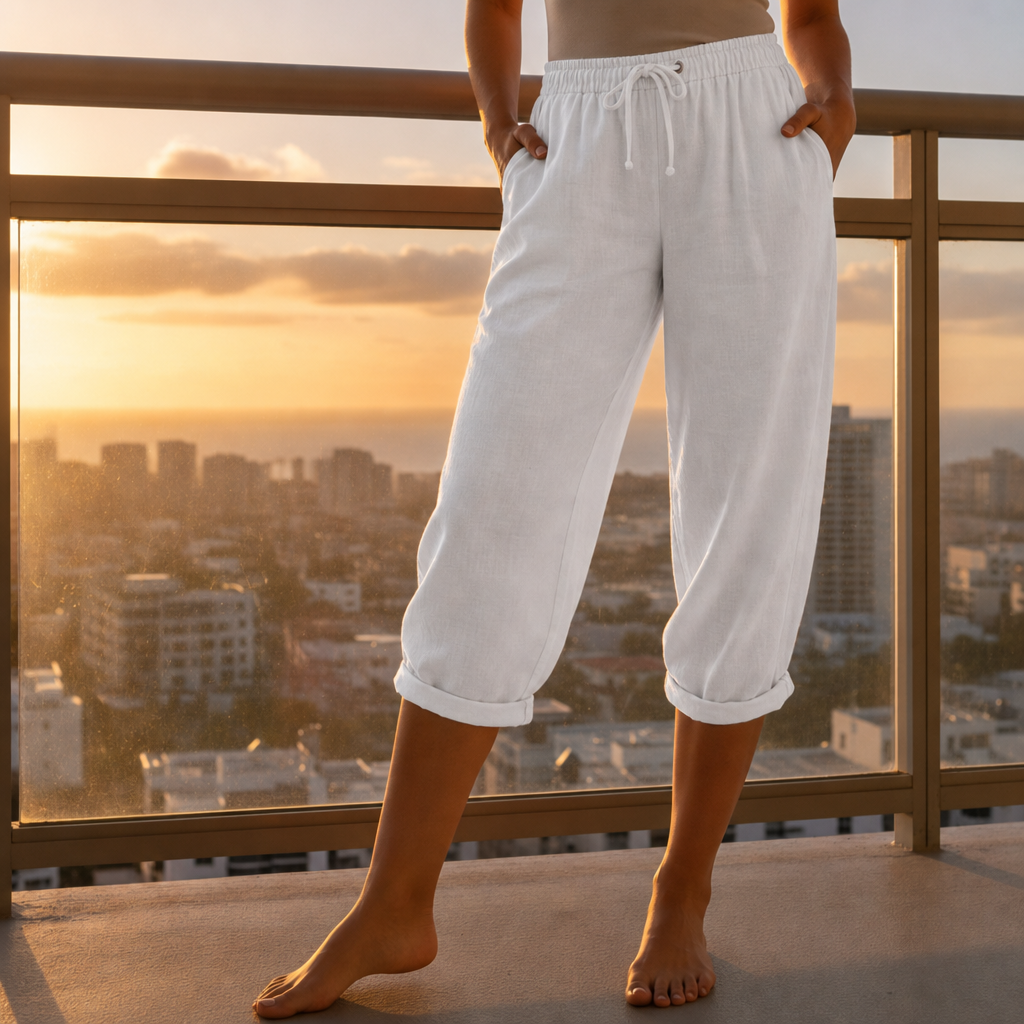 Albufeira Linen Drawstring Bermuda Shorts
