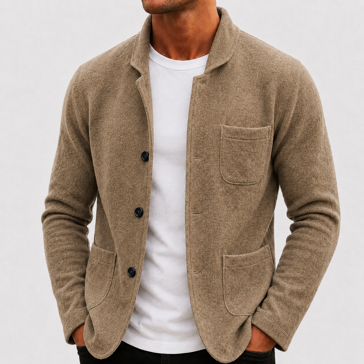 Kiel | Mens Slim Fit Knit Cardigan | Close-Cut Knit Layer for Smart Casual | Gray, Beige, Black and More S-2XL