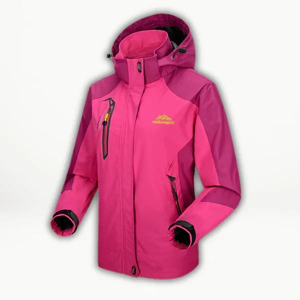 Women's Waterproof Rain Jacket | For Winter | Size M-3XL | Light Red, Green, Violet, Red