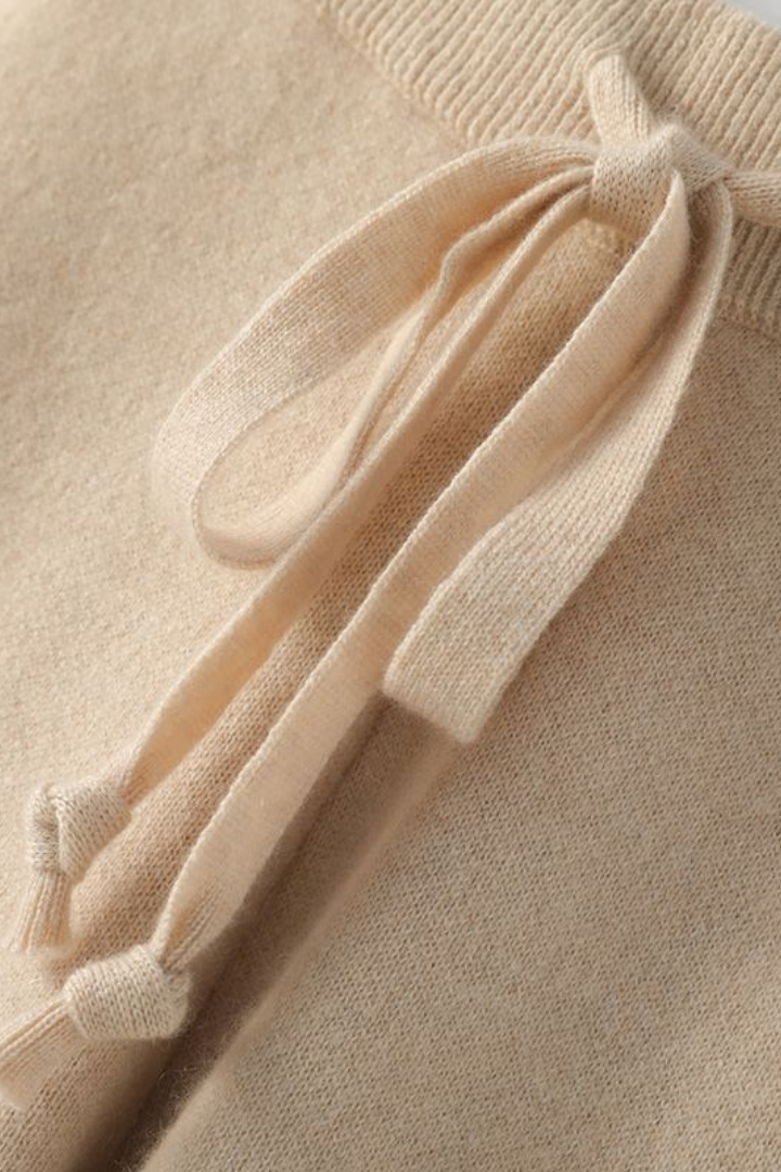 Malin Drawstring Wide-Leg Wool Pants