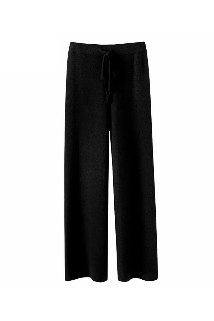 Malin Drawstring Wide-Leg Wool Pants