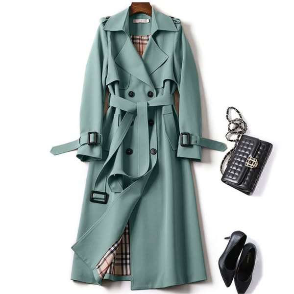 Lauren | Womens Waterproof Belted Trench Coat | Windproof, Adjustable Belt | Brown, Black, Blue and More S-4XL
