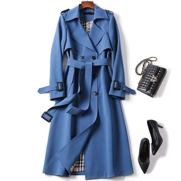 Lauren | Womens Waterproof Belted Trench Coat | Windproof, Adjustable Belt | Brown, Black, Blue and More S-4XL