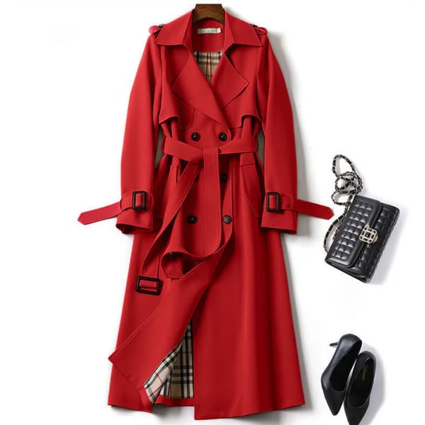 Lauren | Womens Waterproof Belted Trench Coat | Windproof, Adjustable Belt | Brown, Black, Blue and More S-4XL