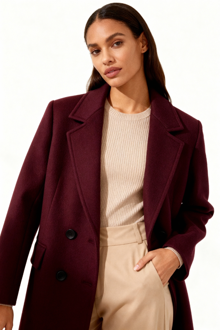 Esme Double-Breasted Longline Wool Coat