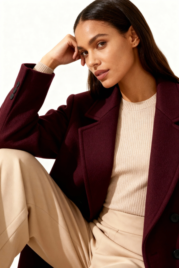 Esme Double-Breasted Longline Wool Coat
