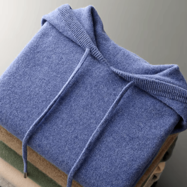 Luke | Mens Merino Wool Hoodie | Soft, Breathable Yet Warm, Single-Thread Design | Khaki, Light Gray and More XS-2XL