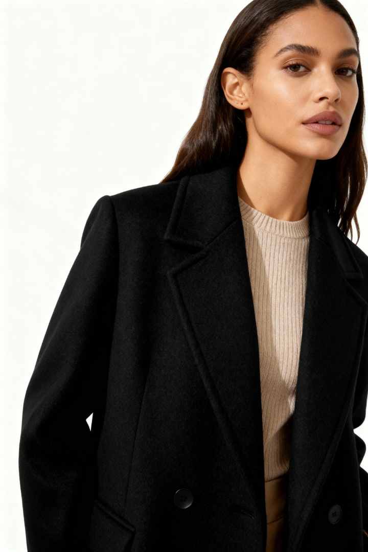 Esme Double-Breasted Longline Wool Coat